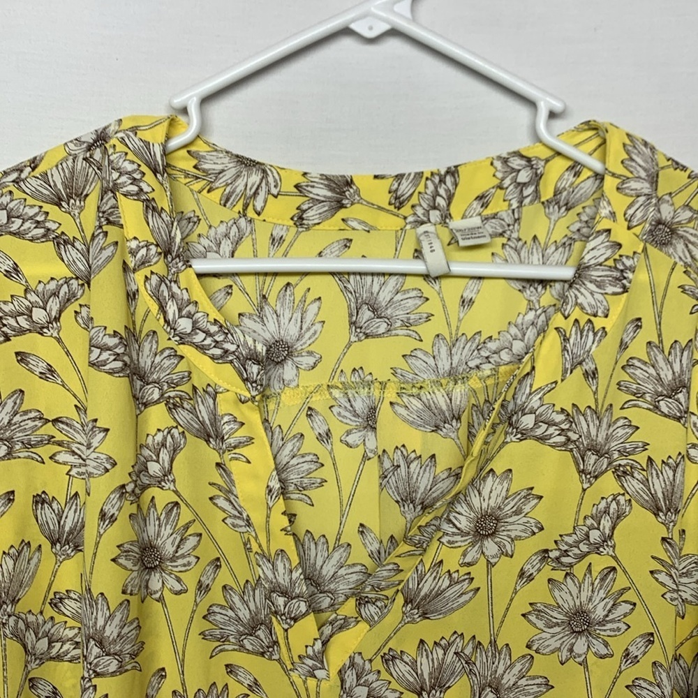 Cato Yellow Floral Blouse Plus 26/28W - Picture 2 of 7